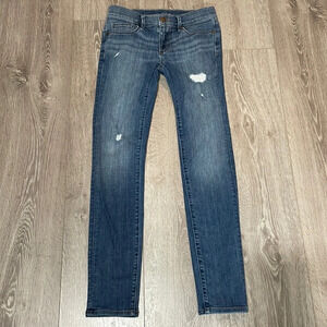 LOFT Modern Skinny Stretch Distressed Jeans 2P